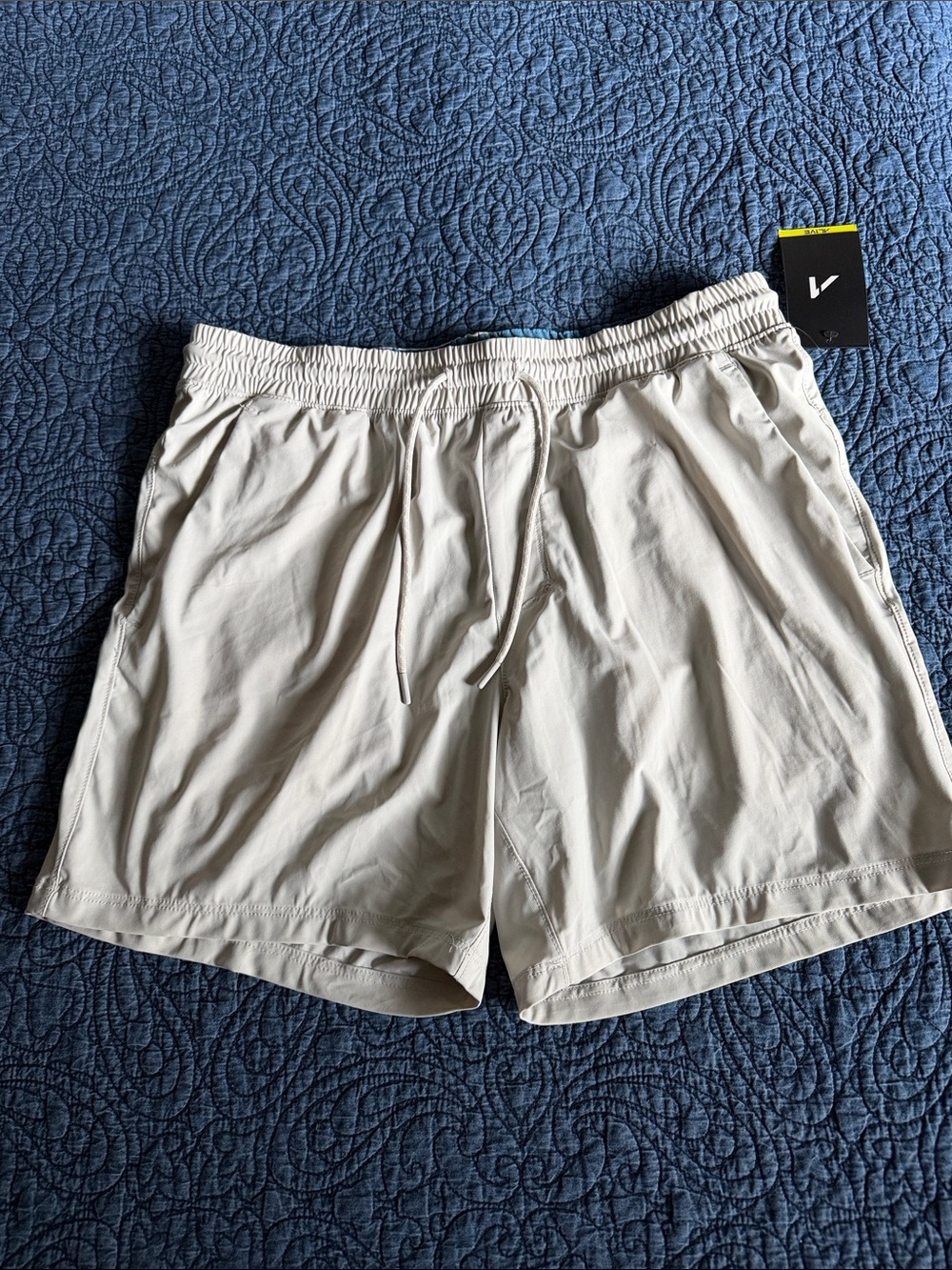Alive Light Beige Men's Performance Drawstring Shorts